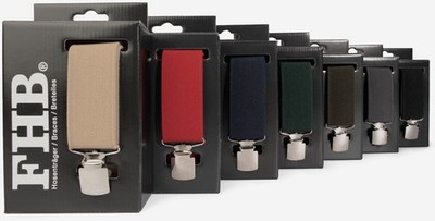 FHB Hosenträger 40mm extra stark Arbeitshosenträger Lederkreuz Stahl Clips Robus