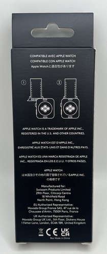 new COACH Apple Watch Strap BLUE/GREY Silicone Band Embossed “C” Logo 38mm/40mm - Zdjęcie 2 z 4