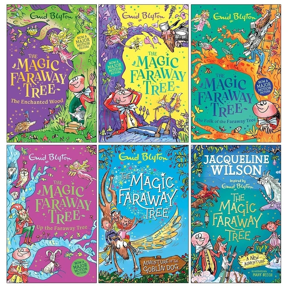 Magic Faraway Tree Series 6 Books Collection Set By Enid Blyton  Enchanted Wood