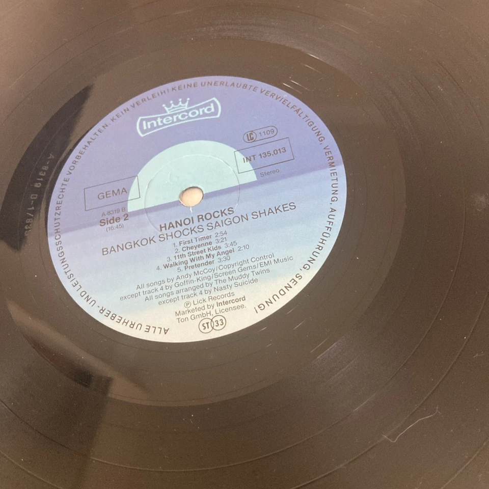 HANOI ROCKS.BANGKOK SHOCKS ,SAIGON SHAKES Lp. Original Euro Press. Exc - Image 4 of 4