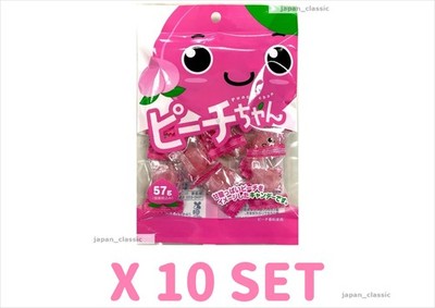 KAWAGUCHI SEIKA PEACH CHAN PEACH CANDY JAPANESE SWEET HARD CANDY 57g X 10 SET