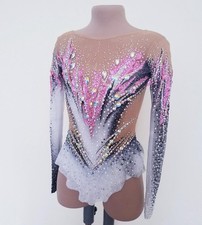 Rhythmic Gymnastics: Silver and Pink Princess Gymnastics Suit