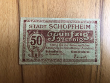Notgeld Schopfheim 1918 - 50 Pfennig - Stadt Schopfheim - Dezember 1918