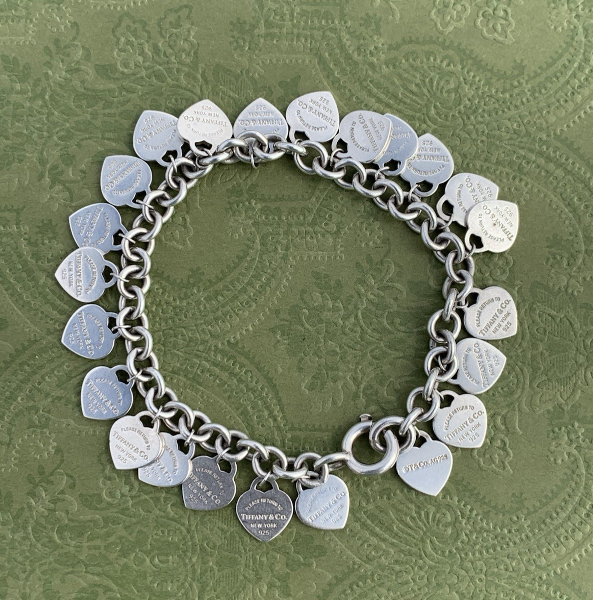 Tiffany Sterling Silver 925 Return Multi Heart Tag Charm