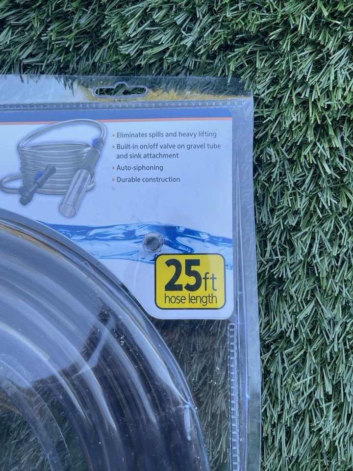 Sistema cambiador de agua para acuario Aqueon kit de vacío de grava con manguera de 25 pies - nuevo sellado Foto 3 de 4