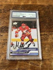Matthew Coronato IP Signed UD Young Guns Card PSA DNA Slab Flames Autographed