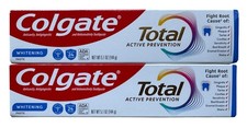 2 Colgate Total Active Prevention Whitening Toothpaste Mint 5.1 oz Exp 06/2027