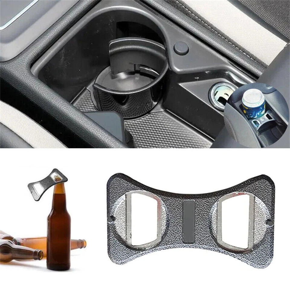 Car Bottle Opener Cup Divider Holder Kit For VW GOLF JEETA MK5 MK6 GTI R3 - Image 3 of 4