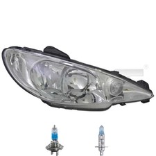 Scheinwerfer Frontscheinwerfer links inkl. Premium Lampen für Peugeot 206 CC 2D