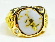 Gold Quartz Ring "Orocal" RM518D20Q Genuine Hand Crafted Jewelry - 14K Gold Cast