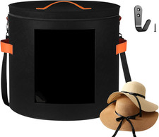 Oversized Hat Storage Box for Women  Men  19" D X 17" H Cowboy Hat Boxes with 1