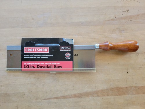 Craftsman 10-Inch Dovetail Saw / PN: 36252 / NOS (New Old Stock) / Made In USA