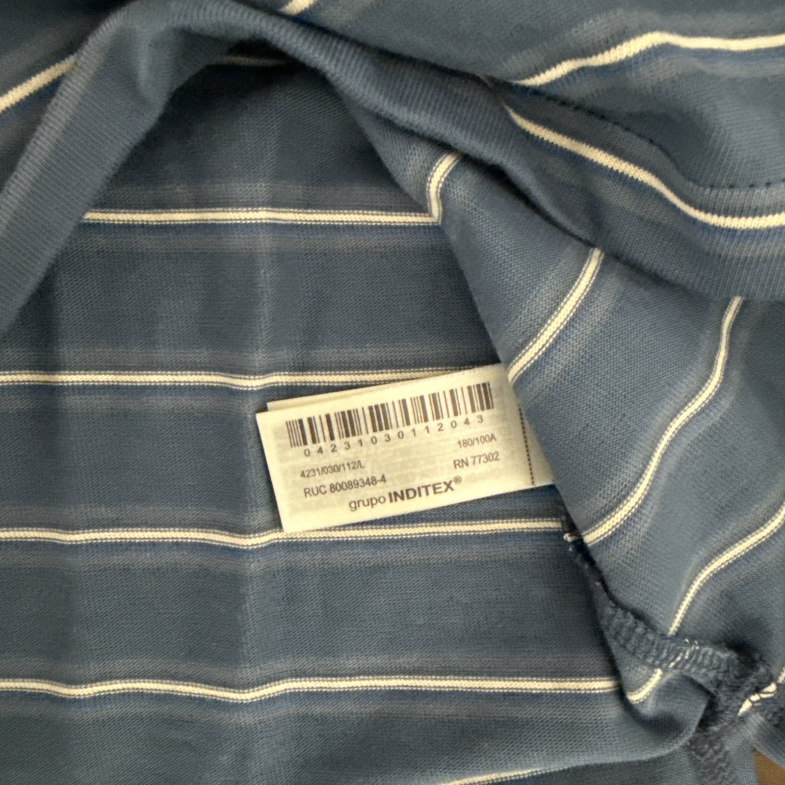 Bad Bunny Benito Antonio x Zara Embroidered Logo Striped T-Shirt Mens Size L New image 4