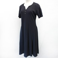 Lauren Ralph Lauren Black Waffle Bodycon Dress Minimalist Button Front Plus 2X