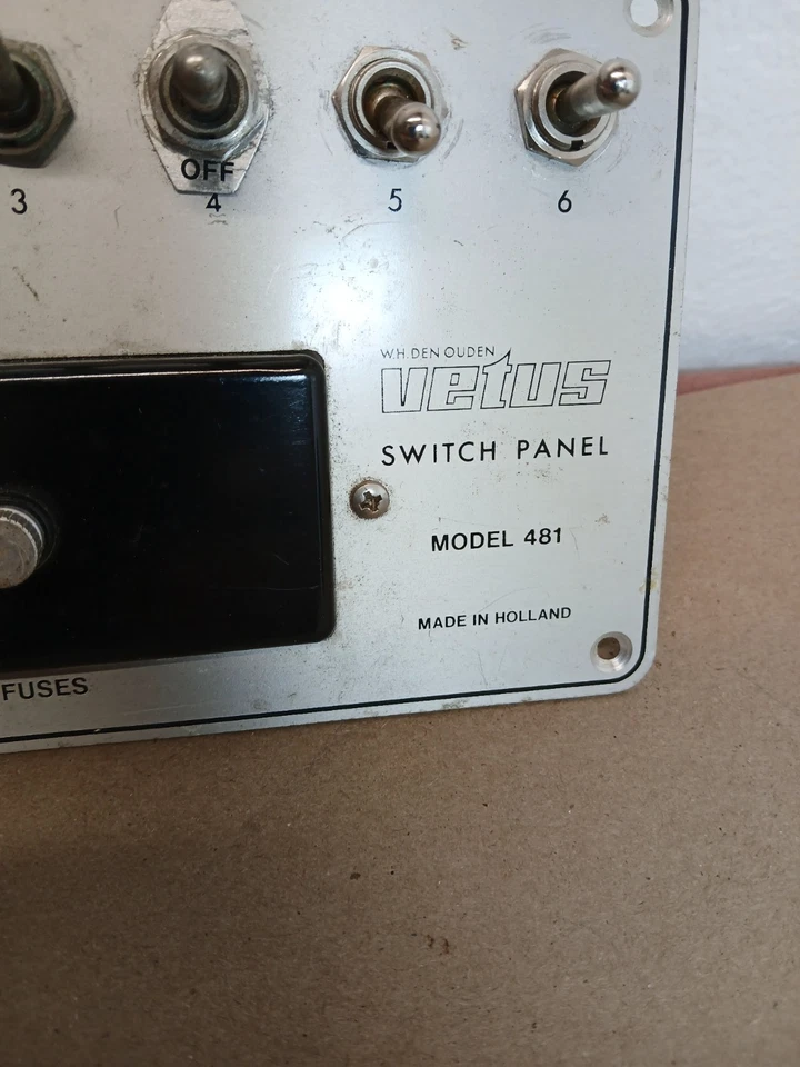 Vintage Marine Boat Parts vetus switch panel model 481 - Image 3 of 4
