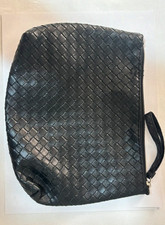 Zwarte Leren Tas Met Streep