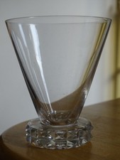 SAINT LOUIS 1 ANCIEN VERRE APERITIF CRISTAL MODELE DIAMANTS 1950 ht 7,5 cm signé
