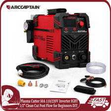 ARCCAPTAIN Plasma Cutter 50A Large LED Display 110V/220V Dual Voltage DC 2T/4T  