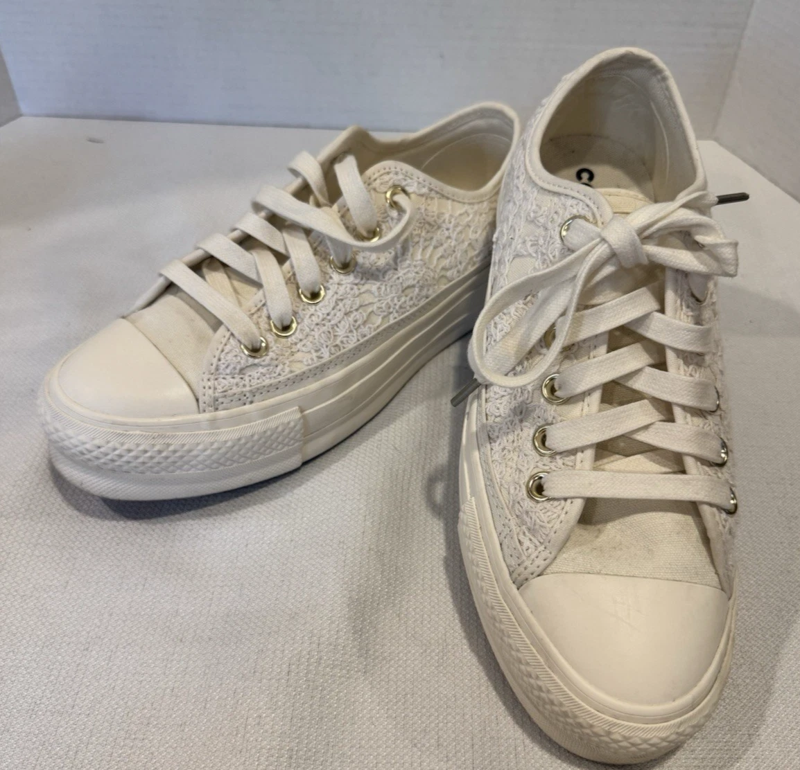 Converse donna Chuck Taylor All Star Lift platform lacci bassi margherita cordino taglia 7