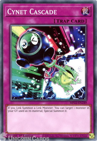 MP22-EN249 Cynet Cascade Common 1st Edition Mint YuGiOh Card