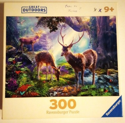 Ravensburger 300 Piece Jigsaw Puzzle Deer Forest Wildlife Nature Scene
