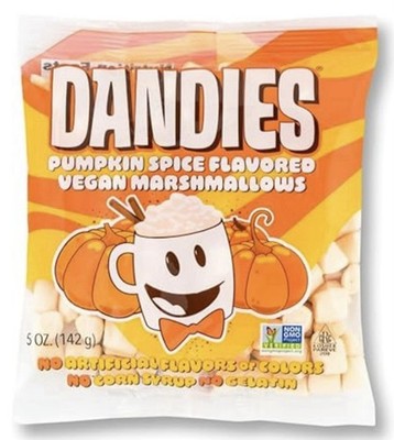 Dandies Pumpkin Flavored Vegan Marshmallows, 5oz Bag