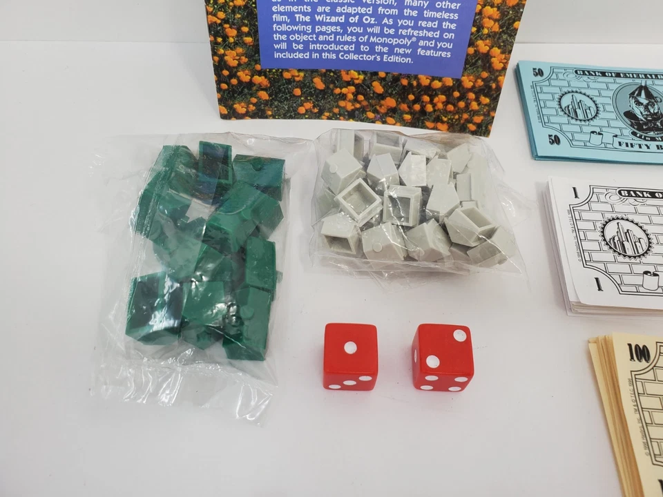 Monopoly The Wizard of OZ Collector's Edition Parts Tokens Money Houses Hotels - Image 3 of 4