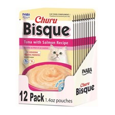 INABA Churu Bisque for Cats, Creamy Lickable Pur e 1.4 Ounce Pack of 12