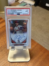 JACK FLAHERTY ROOKIE CARDINALS 2014 BOWMAN CHROME ON CARD AUTOGRAPH PSA MINT 9. rookie card picture