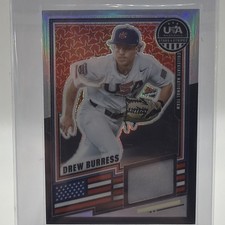 Panini Stars & Stripes Drew Burress Prizm Memorabilia USA 2026 Baseball Card