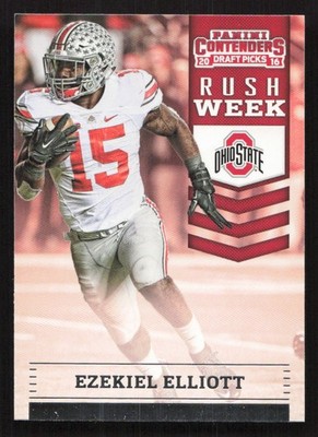 2016 Panini Contenders Draft Picks Ezekiel Elliott Rush Week #1 Card