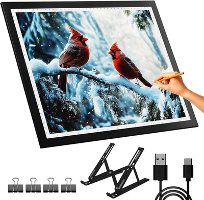 A3 Light Pad for Diamond Painting with Stand, Diamond Art Light Board 5500 Lux,T
