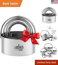 Versatile 5-Piece Biscuit and Dough Cutters - Dishwasher Safe  Sharp Edges