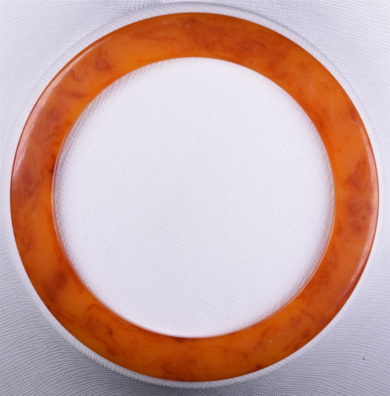 Vintage Dark Honey Marble Swirl Bakelite Thin Flat Bangle Bracelet 8