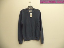 Original Penguin Men's Ribbed Crew Neck Long Sleeve Sweater Small Indigo Blue