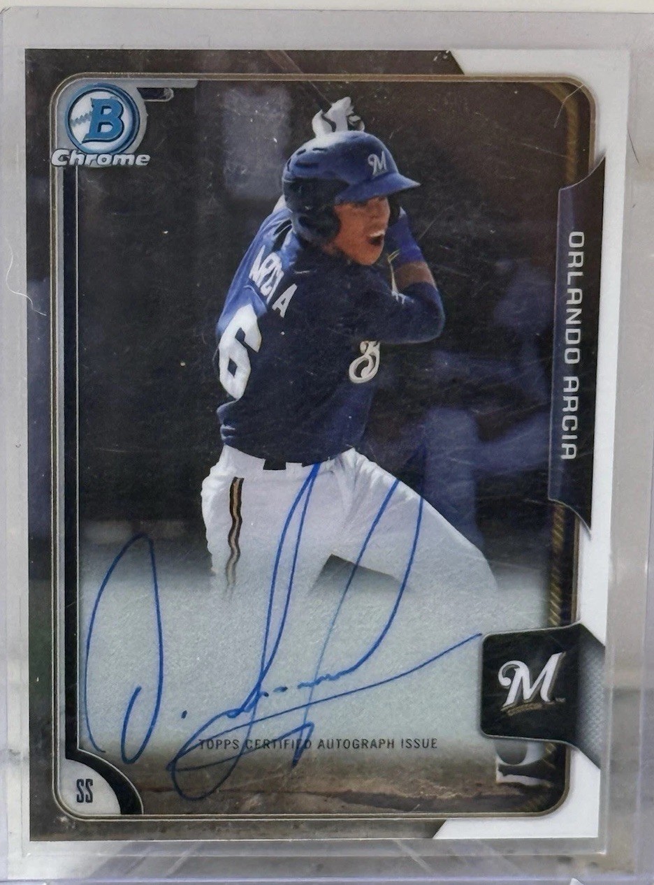 Orlando Arcia 2015 Bowman Chrome Prospects Auto #BCAP-OA Auto Rockies