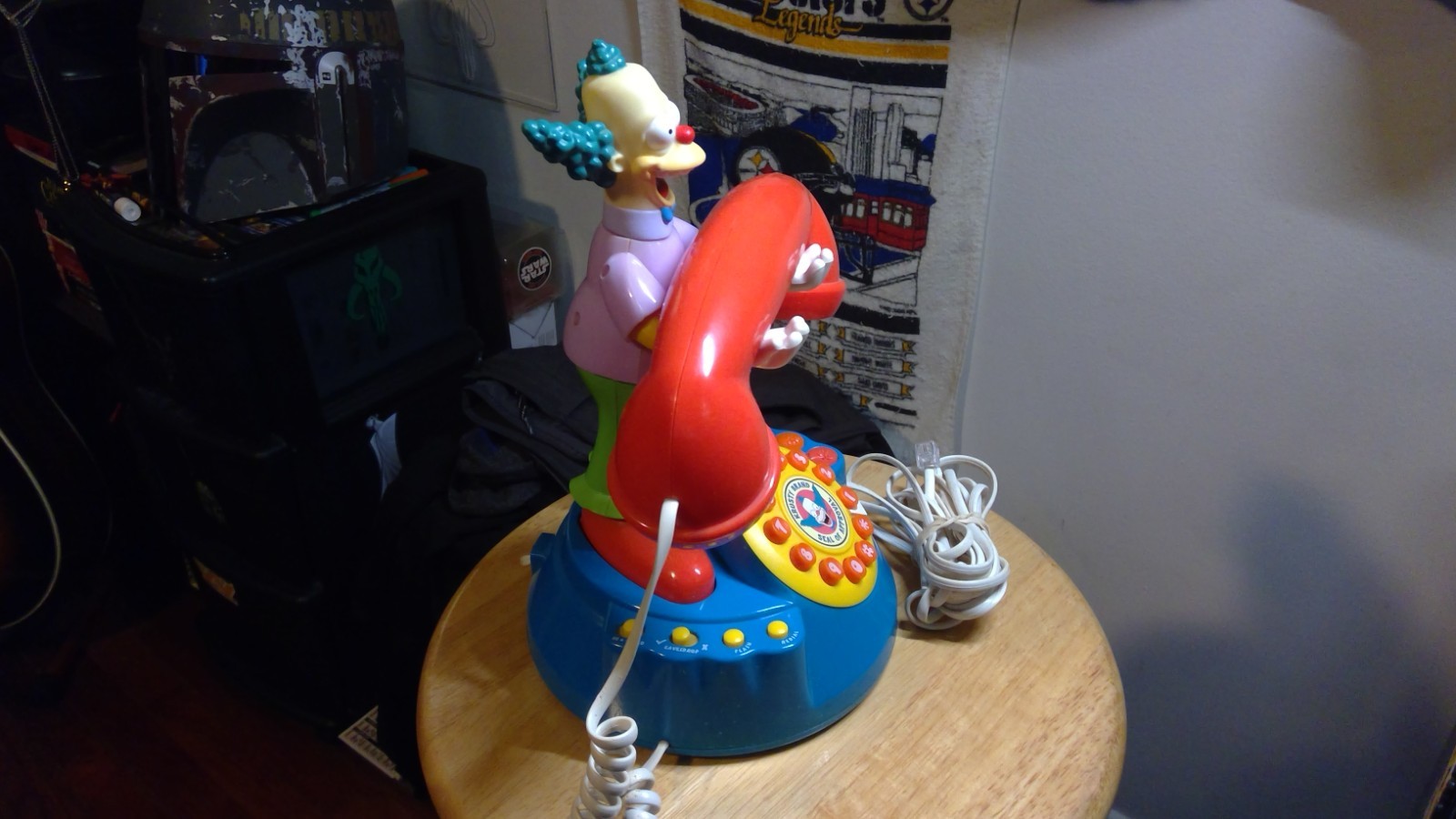 the Simpsons Krusty phone, landline, multiple function actual real phone.