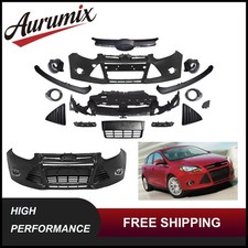 Front Bumper Cover Grill Fog Lights Kit Fits 2012-2014 Ford Focus Fo1000664 Front Bumper Cover Grill Fog Lights Kit Fits 2012-2014 Ford Focus Fo1000664