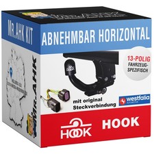 Hook Anhängerkupplung abnehmbar für Audi A6 C7 Kombi 14-18 mit 13pol spez.