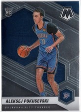 2020-21 Panini Mosaic Aleksej Pokusevski Rookie Card RC #226 Thunder. rookie card picture