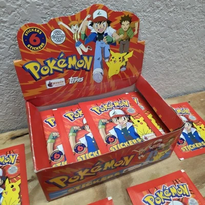 1999 Topps Merlin Pokémon Stickers Series 1 Factory Sealed Booster Pack - Image 1 of 4