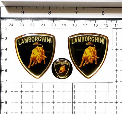 Lamborghini 3D Epoxy Resin Emblem Sticker Badge Bull Logo M Size 3.9cm 3pcs New