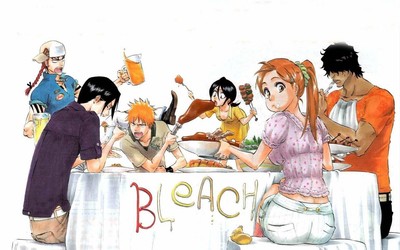 Playmat Desk Mat Anime bleach girls food boys white 24x14in