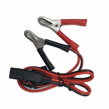SAE to Alligator Clip Battery Charger Extension Cable 2ft 15A 12V-24V 16AWG