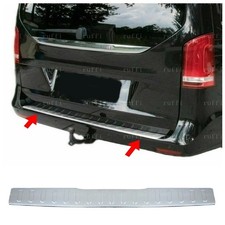 Per MERCEDES VITO W447 2014-SU Cromato Protezione Paraurti Spazzolato ACCIAIO