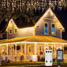 LED Icicle Lights for Outdoor Christmas Decorations,78.7Ft 800 LEDs Christmas...