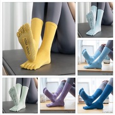 New 6x Pilates Socks With Grips Women Non-Slip Yoga Athletic Socks Workout B