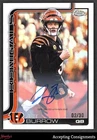 2025 Topps Chrome Autographs White Refractors Joe Burrow ON CARD AUTO 02/30
