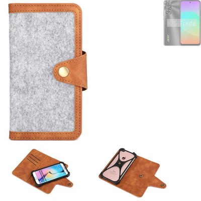 Filzhülle für Acer Sospiro AX85 Handy-Tasche hellgrau