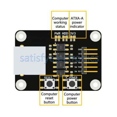 ATX Adapter Board for PiKVM and BliKVM ''KVM over IP'' Raspberry Pi HDMI CSI